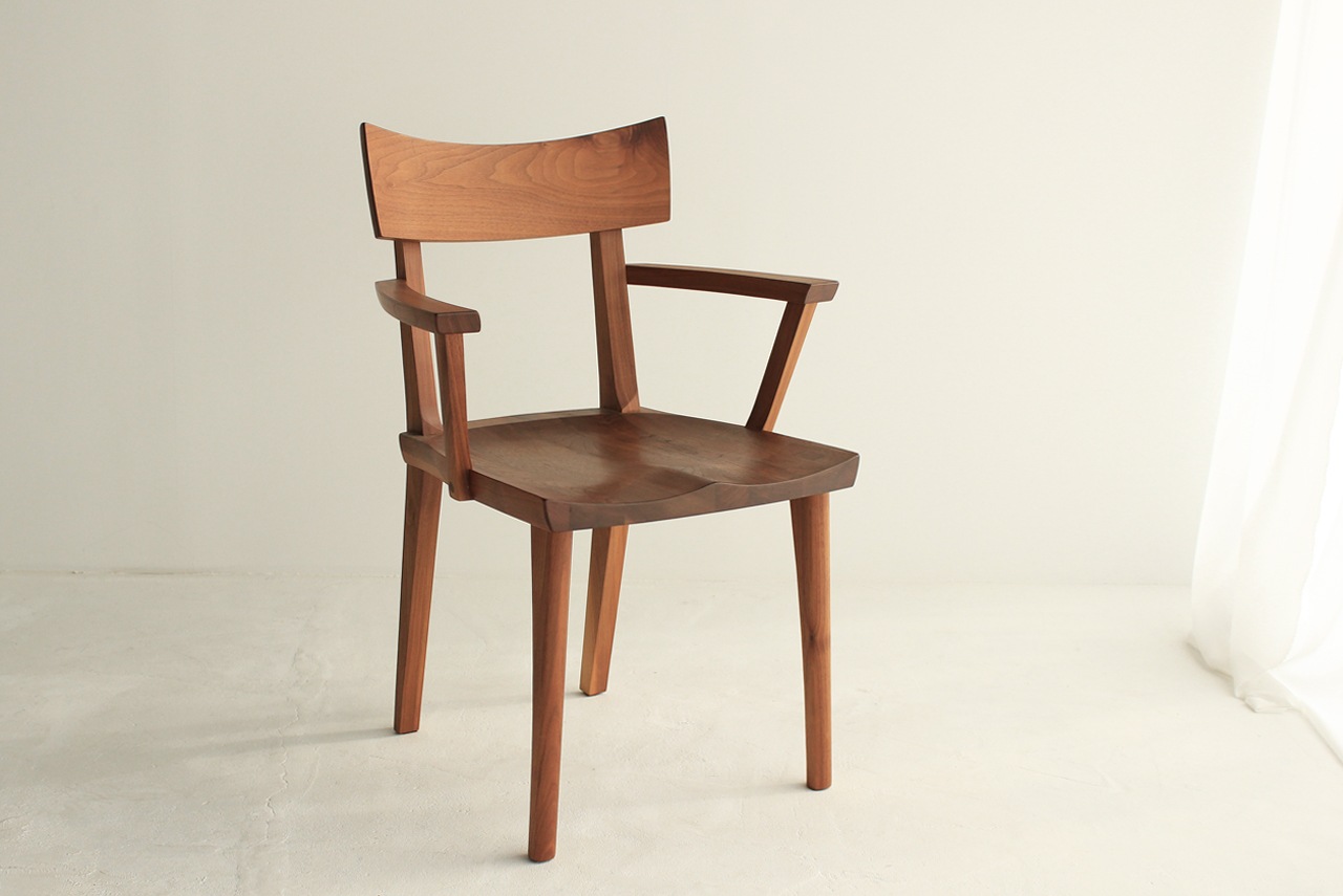 040A ブラックウォールナットアームチェア