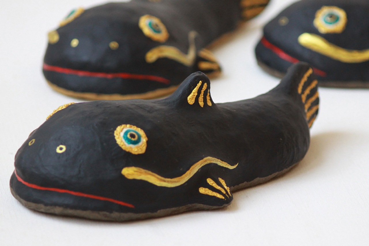 平野 明|張り子 なまず