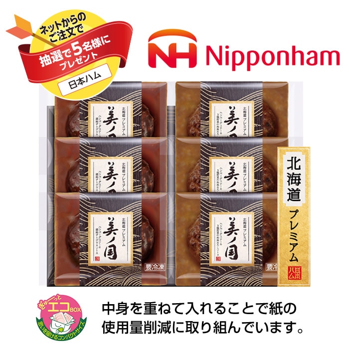 【夏ギフト】北海道 プレミアム美ノ国 ハンバーグステーキ2種 UKH-HB