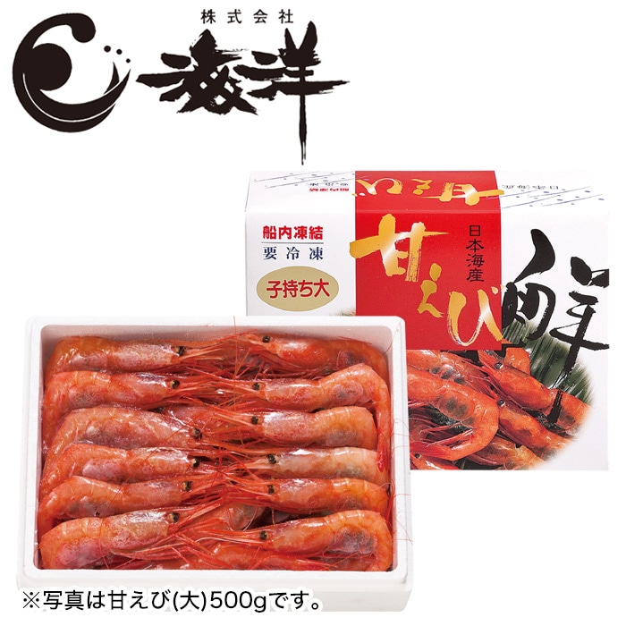 【夏ギフト】日本海産船凍子持ち甘えび（大） 1kg