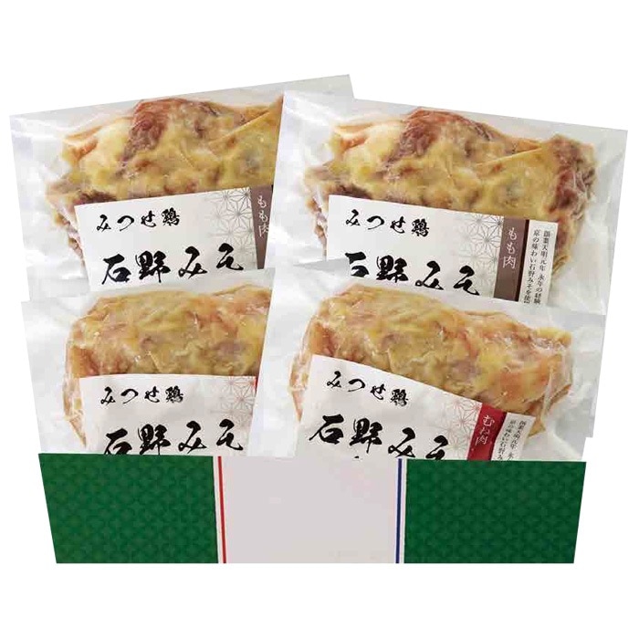【冬ギフト】みつせ鶏 京の口福 石野みそ漬け4袋