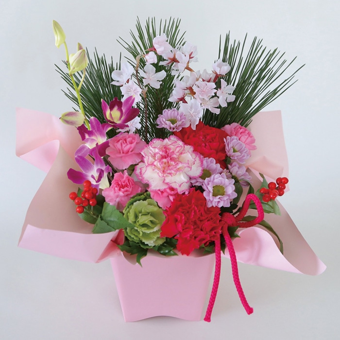 【冬ギフト】アレンジメント「迎春さくら」