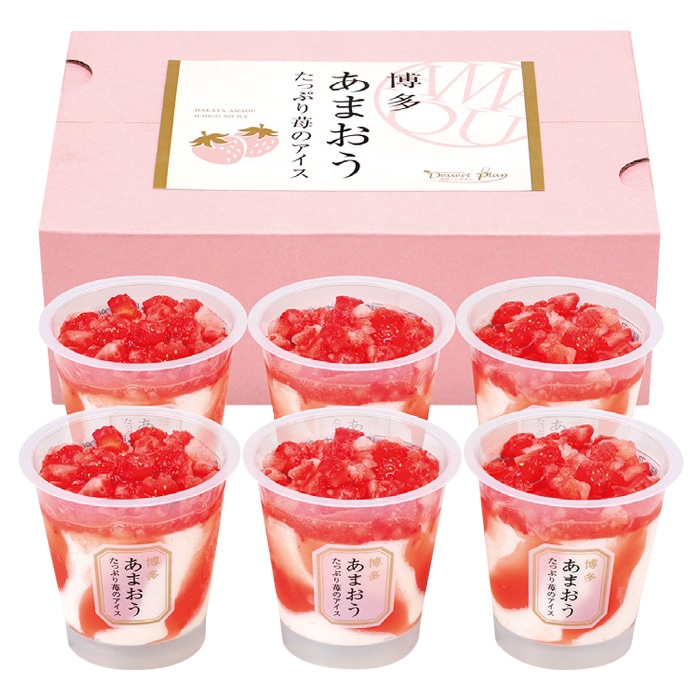 【冬ギフト】博多あまおうたっぷり苺のアイス AH-TP6C