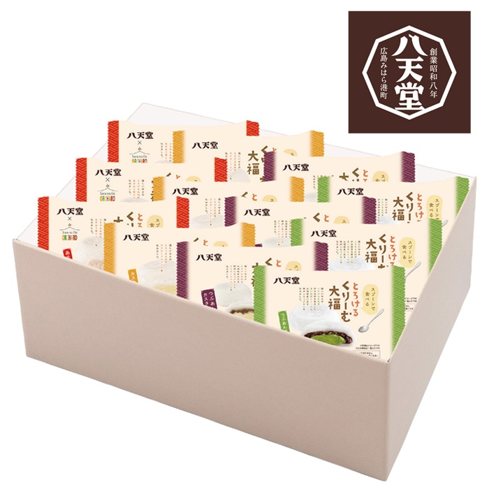 【冬ギフト】とろけるくりーむ大福4種12個詰合せ