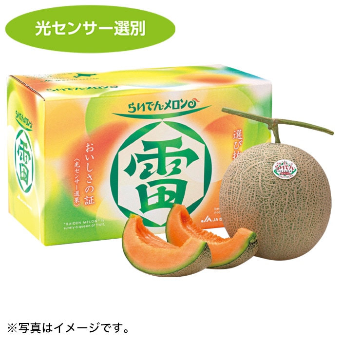 【夏ギフト】らいでんメロン 2玉