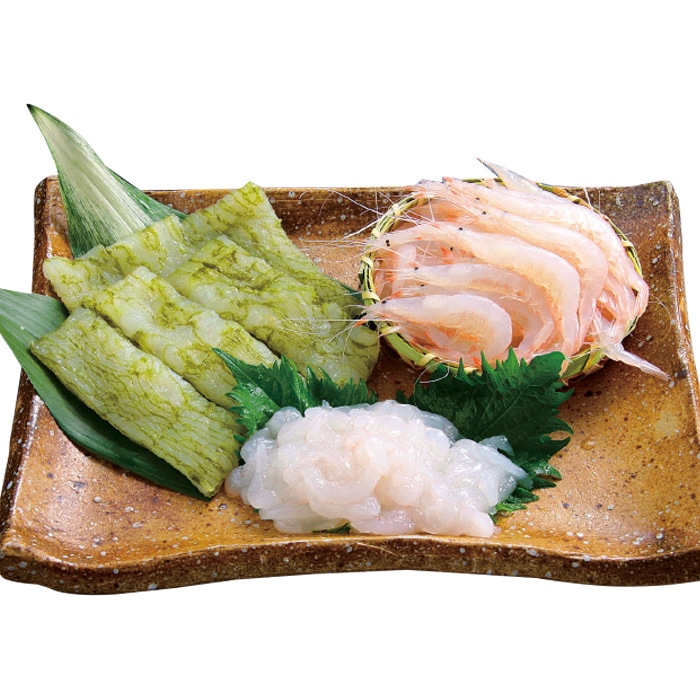 【夏ギフト】富山湾のシロエビ詰合せ 3種（殻付2）
