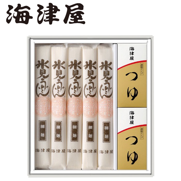 【夏ギフト】氷見うどん細麺 5本つゆセット