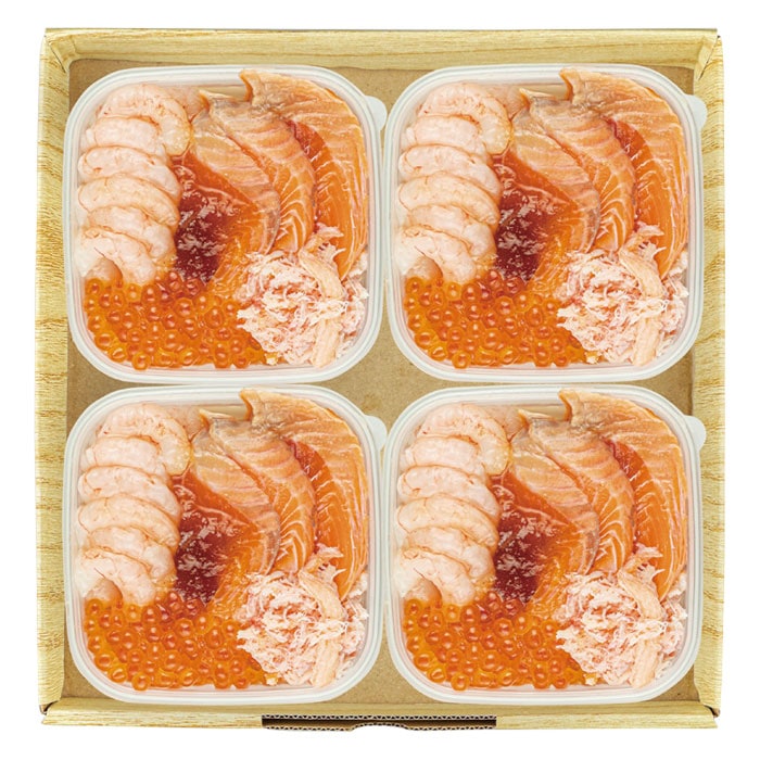 【冬ギフト】ふくいサーモン入り海鮮丼の具 4個セット FKD-50