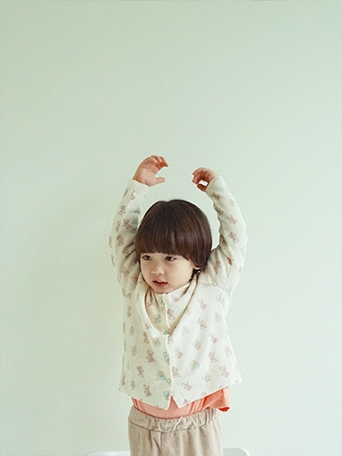 CARDIGAN with cotton candy baby bear