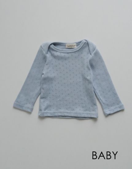 Milk Tea Bloom tops for baby(baby blue)