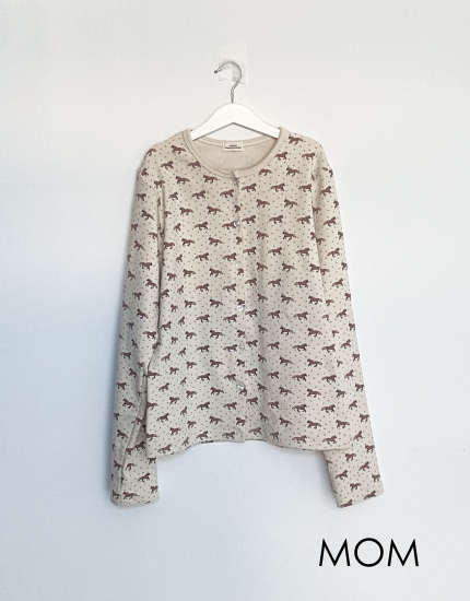 Mom Horse and Snow Cardigan