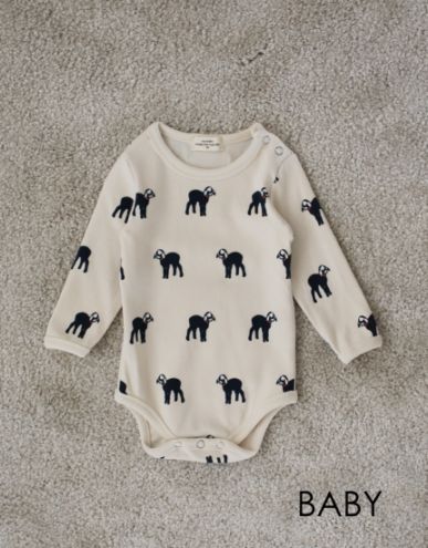 Baby ponpon suits -Black Goat