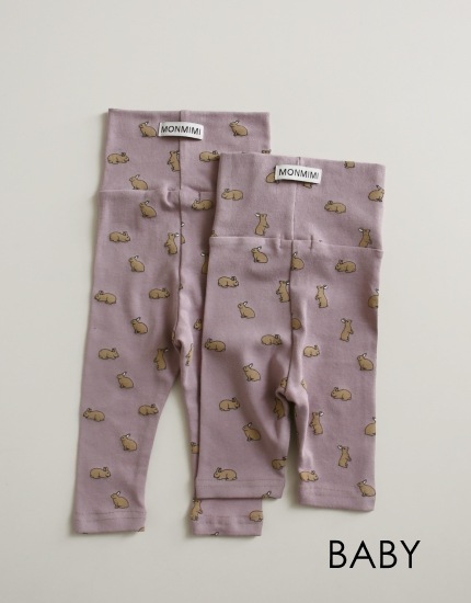 Long and Half Rabbits Baby Leggings