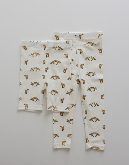 Kids Long&Half Leggings-Butter Fawn