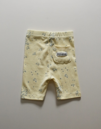 Kids Half Leggings-FarFar Yellow Star