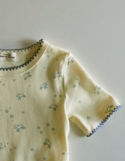 Picot trim half tops-FarFar Yellow Star