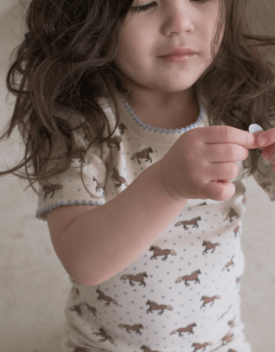 Picot trim half tops-Horse and Snow | 2026 SS Drop | monmimi