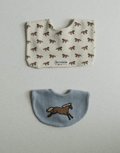 【新品未開封】monmimi horse and  80 馬　baby Hermès | Set of Two Etoupe Cotton, Acrylic Fur and Beechwood Hermy