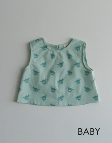 Baby Sleeveless Blouse-Jumping Kangaroo
