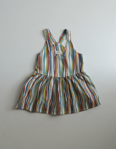 Mini Pinafore Dress-The Striped Muse | 2026 SS Drop | monmimi
