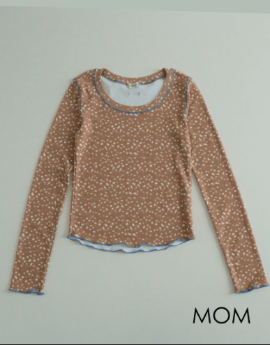 Mom Long Tops-Fawn Dots