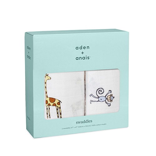 スワドル 2枚入り ジャングルジャム 4023A|エイデン&アネイ aden+anais