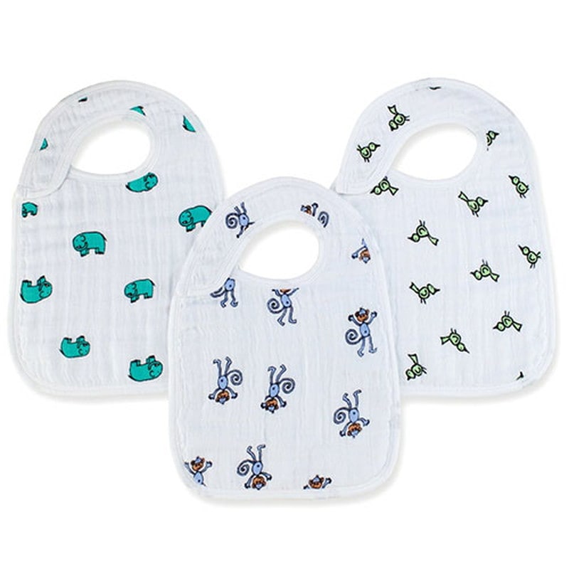 スナップ付きビブ3枚入り ジャングルジャム|エイデン&アネイ aden+anais
