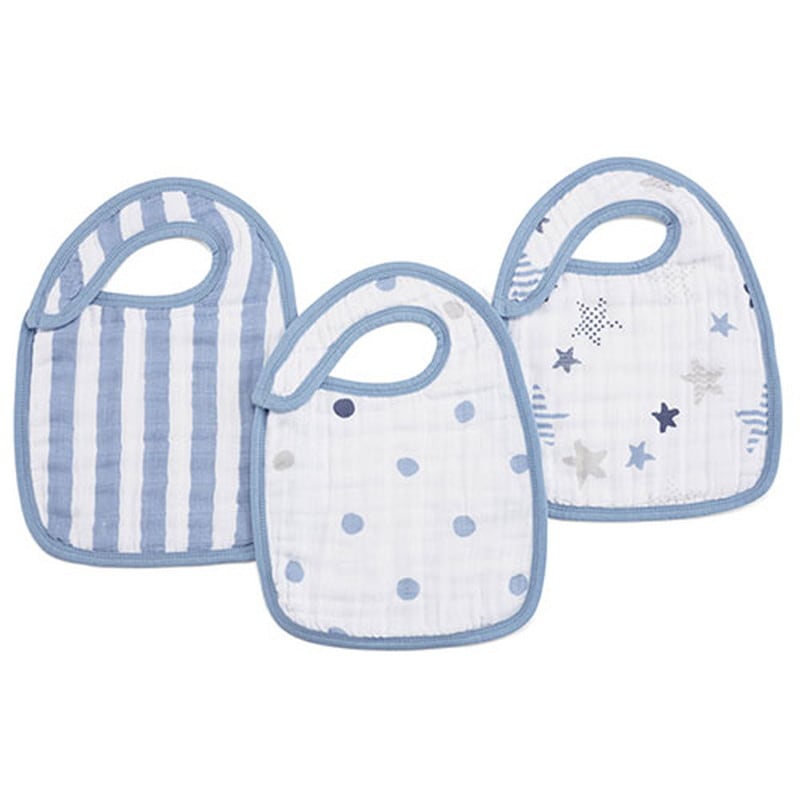 スナップ付きビブ3枚入り ロックスター|エイデン&アネイ aden+anais