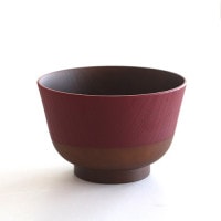 日本伝統色 塗分汁椀 古代朱