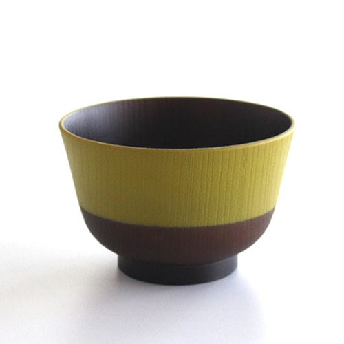 【3月上旬お届け】日本伝統色 塗分汁椀 若葉色