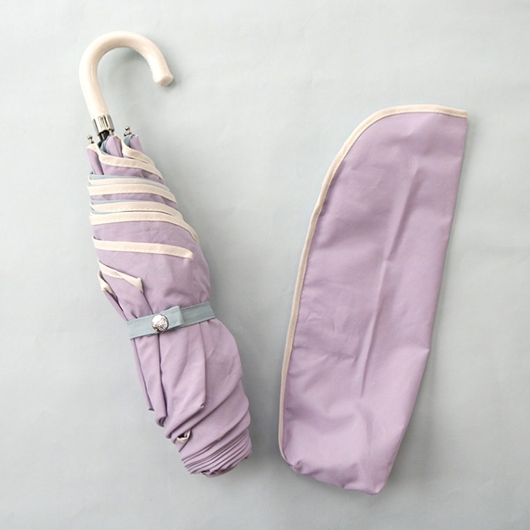 雨傘（折傘）バイカラーパイピング　ミニ　ＰＵ