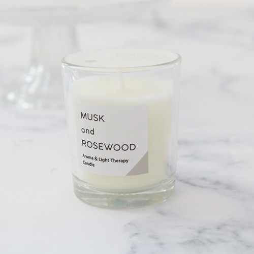 【2月末お届け】★香るキャンドル ムスク＆ローズウッド