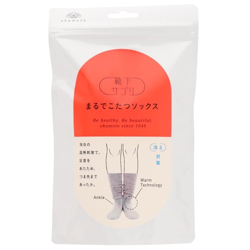 靴下サプリ　まるでこたつソックス　ミドルＧＹ