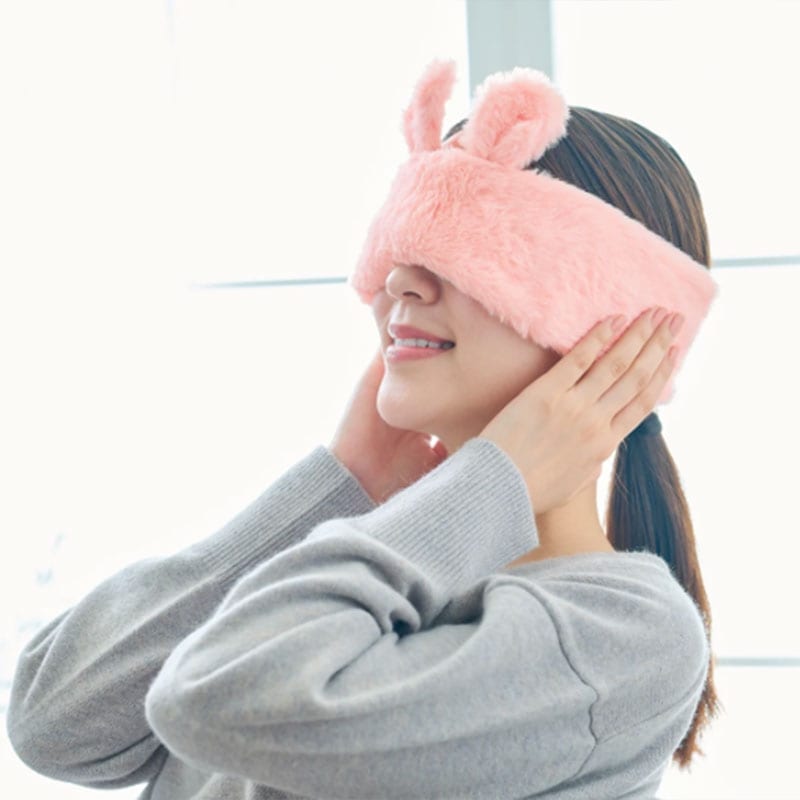 レンジデスグニホッカホカジェル湯タンポhoccaアイマスク　ウサギ