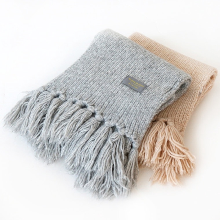 フリンジストライプマフラー