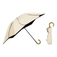 【新品タグ付】最強の日傘 UVOウーボ　3段式 オフホワイト　タッセル　晴雨兼用 新品タグ付】最強の日傘 UVOウーボ 3段式 オフホワイト タッセル