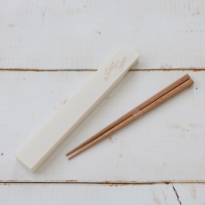 トレゾワ　抗菌箸＆ケース　ホワイト