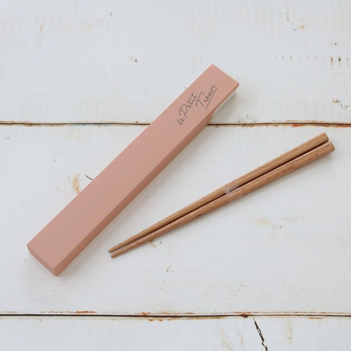 トレゾワ　抗菌箸＆ケース　ピンク