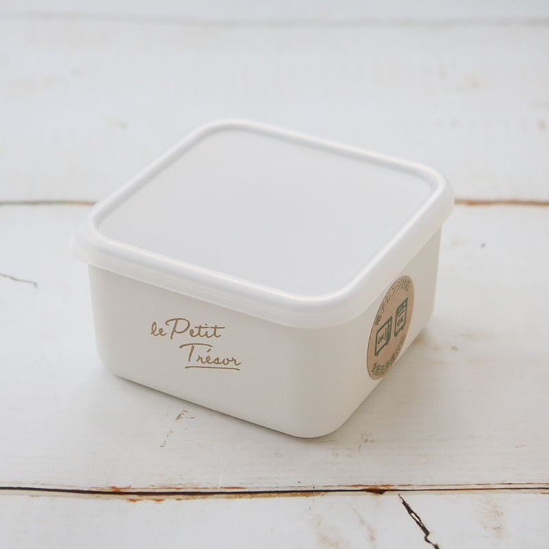 トレゾワ　フードコンテナスクエア　S　ホワイト