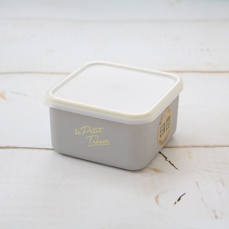 トレゾワ　フードコンテナスクエア　S　グレー