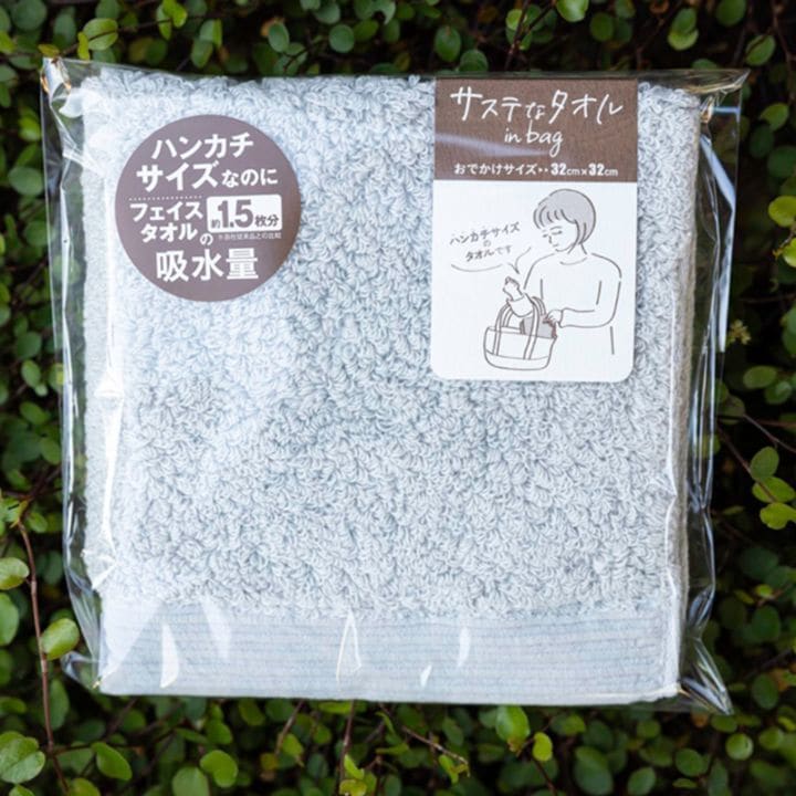 【4/5までポイント10倍】サステなタオル　in bag　グレー