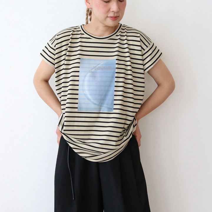天竺ボーダーTEE