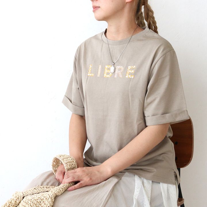 箔ストーンロゴTシャツ