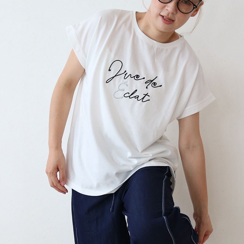 刺繍ロゴTシャツ