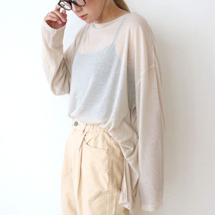 オーバーサイズシアーカットトップス