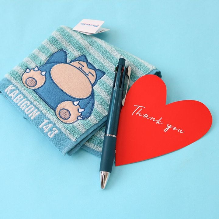 【名入れ可】ジェットストリームとカビゴンハンカチギフト