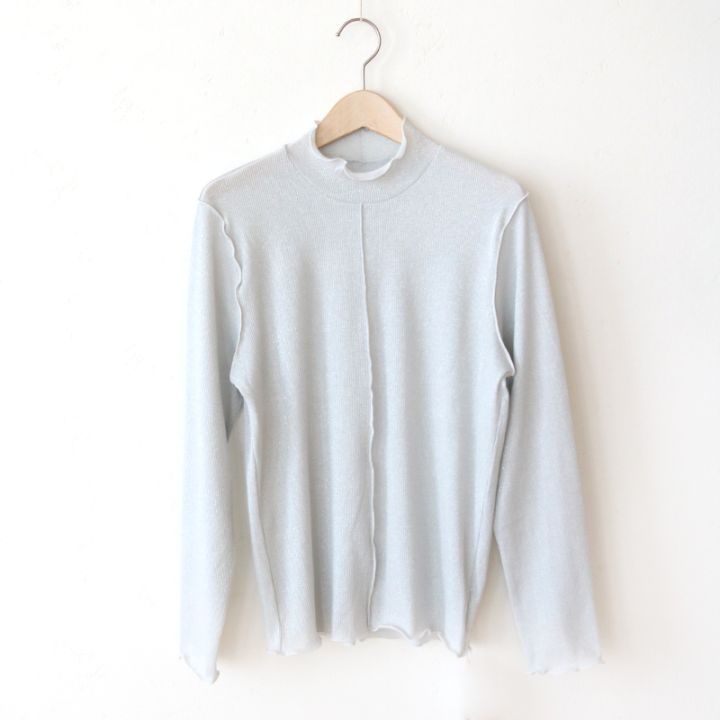 ラメカットソーハイネックインナー