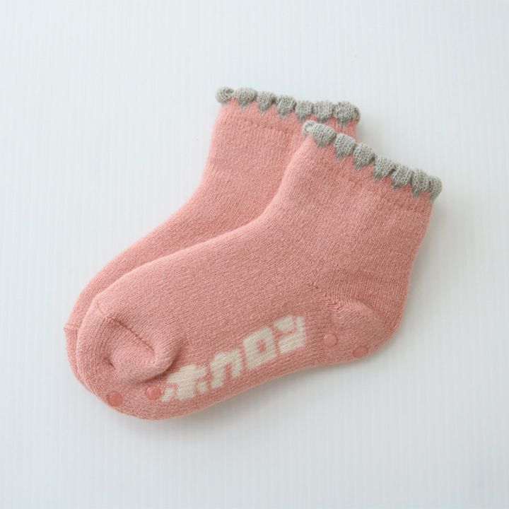 ピコットホカロン裏起毛ソックスキッズ　LPK