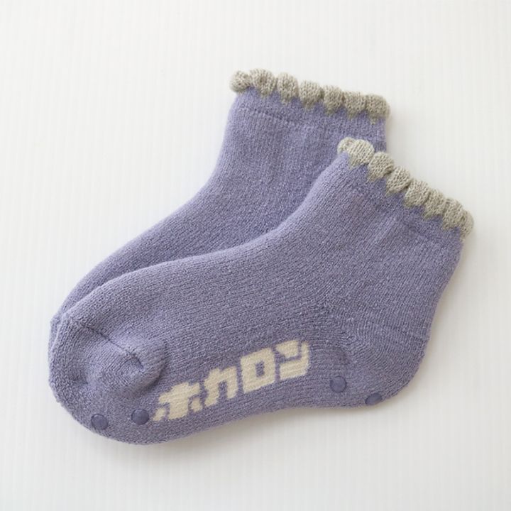 ピコットホカロン裏起毛ソックスキッズ　PU