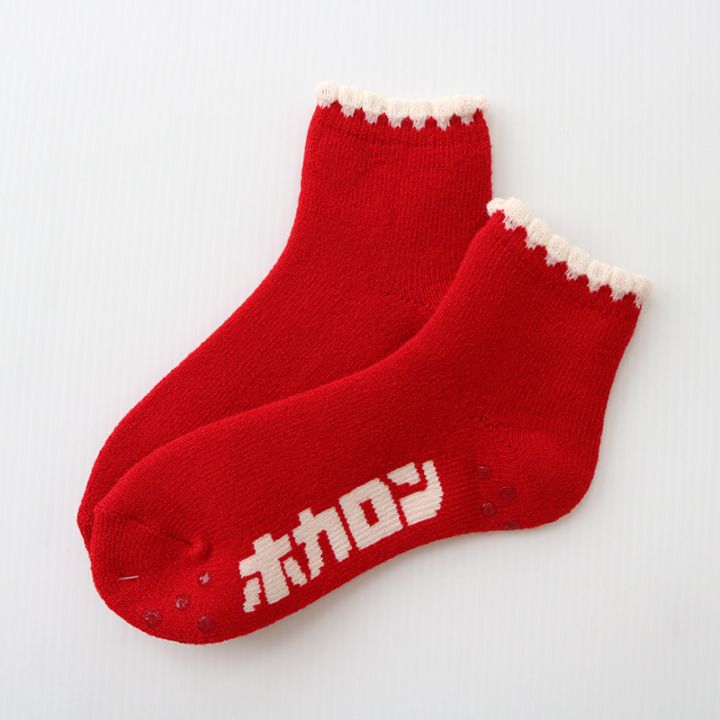 ピコットホカロン　裏起毛ソックス　RD